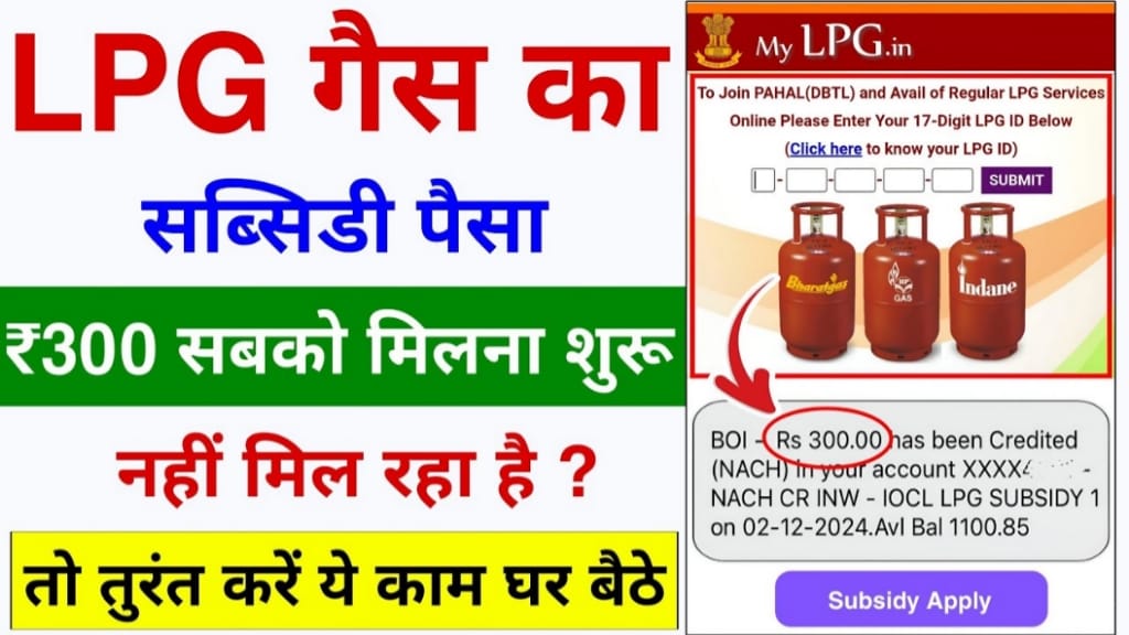 LPG Gas Subsidy Check